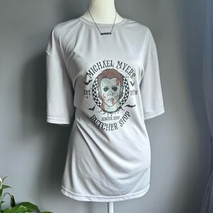 Horror Movie Halloween Short Sleeve Graphic Tee